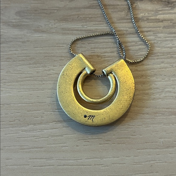 Madewell Gold Tone Medallion Necklace - Picture 3 of 4